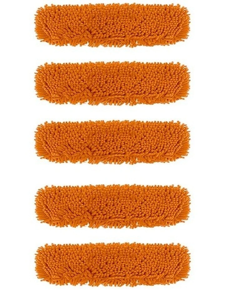 SOGA 5X 60x12 Orange Microfiber Flat Mop Floor Cleaning Pads Rotating Dust Remover image 1