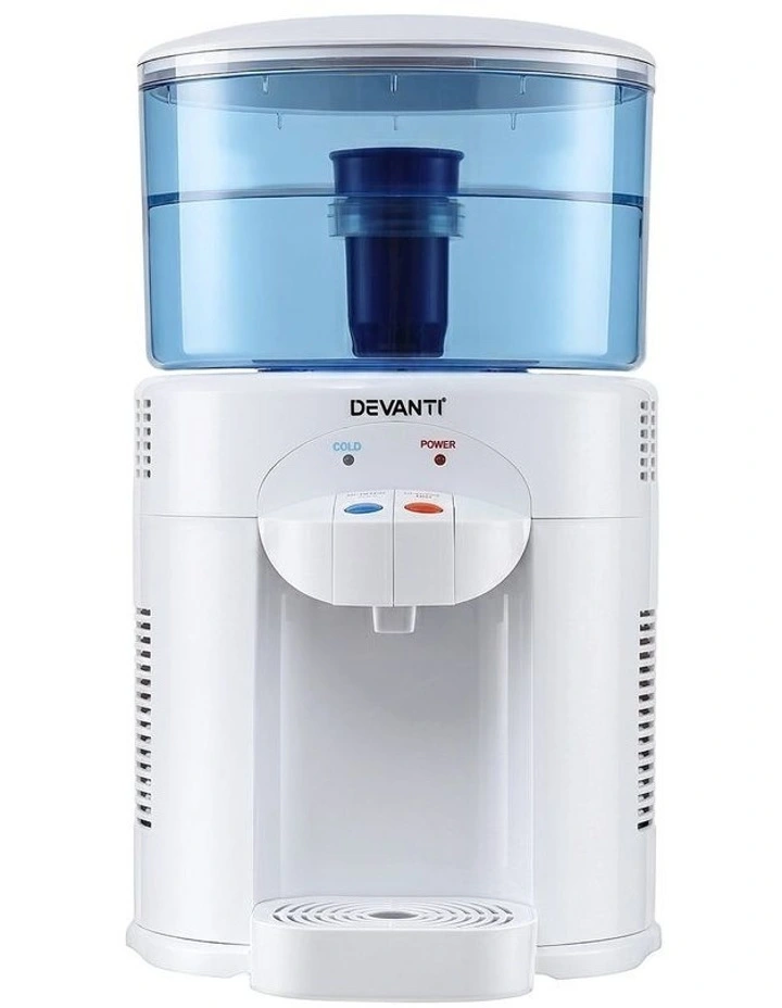 Devanti 5L Bench Top Water Cooler Dispenser with Filter 2 Taps Countertop Water Purifier image 2