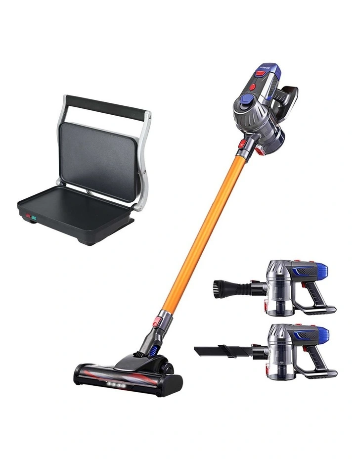 Devanti K7 Cordless Stick Vacuum Cleaner plus Sandwich Maker Panini Press image 1