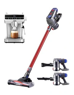 Devanti K7 Cordless Stick Vacuum Cleaner plus Coffee Maker Machine Espresso