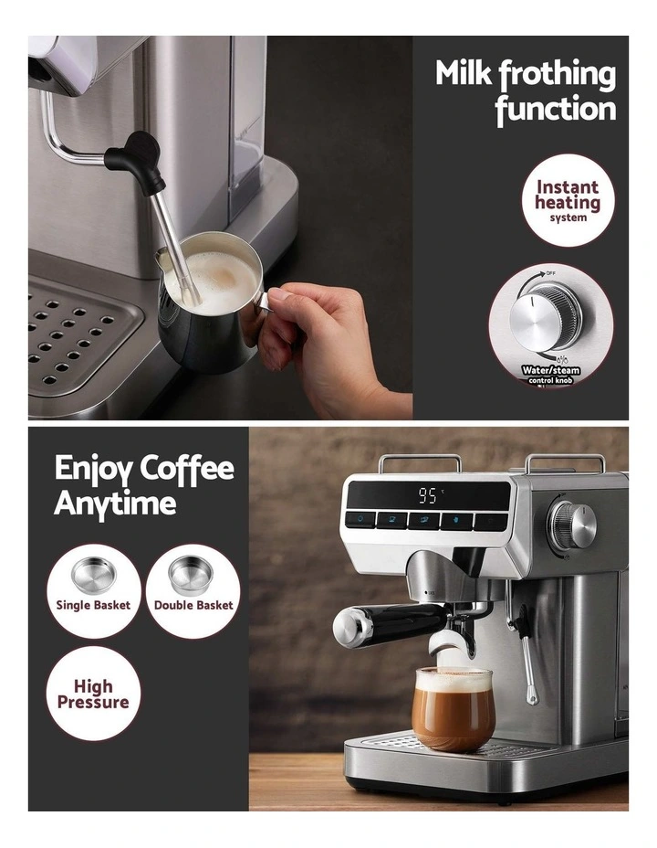 Devanti K7 Cordless Stick Vacuum Cleaner plus Coffee Maker Machine Espresso image 4
