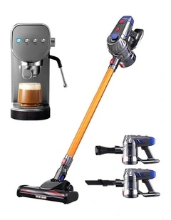 Devanti K7 Cordless Stick Vacuum Cleaner plus Coffee Maker Machine Espresso