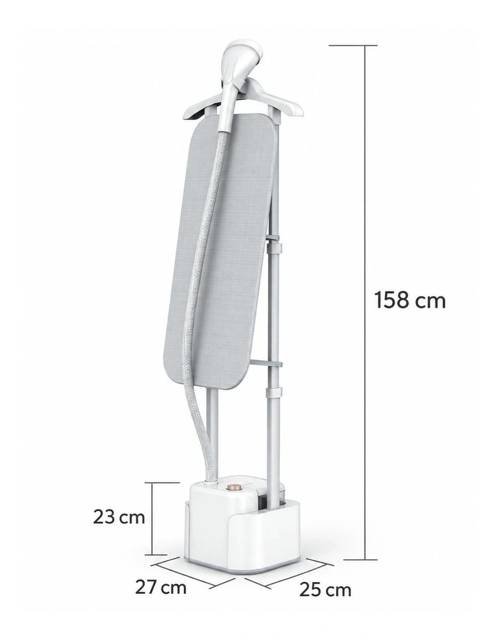 2100W Vertical Garment Steamer with 2.5L Tank, Integrated Ironing Board & Adjustable Steam image 3