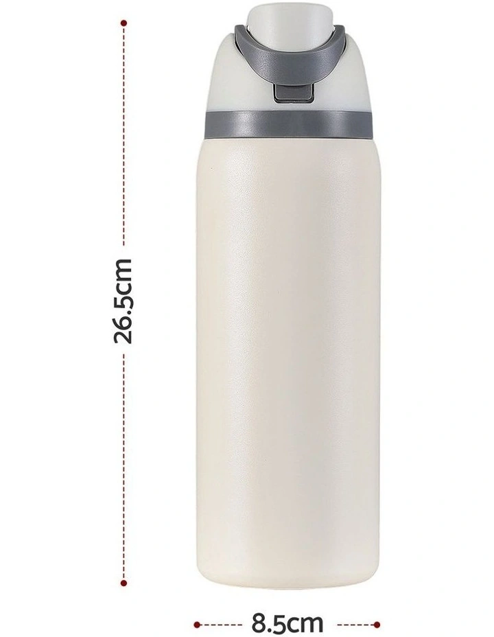 Everfit 950ML Insulated Water Bottle with Straw Stainless Steel Drink Bottle image 2