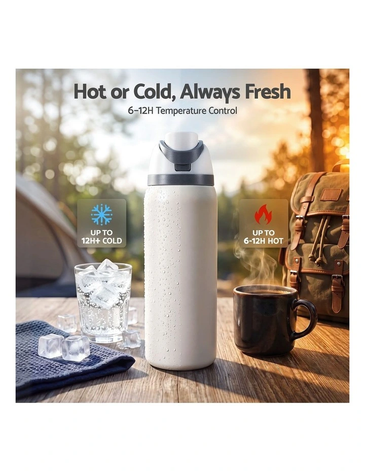 Everfit 950ML Insulated Water Bottle with Straw Stainless Steel Drink Bottle image 4
