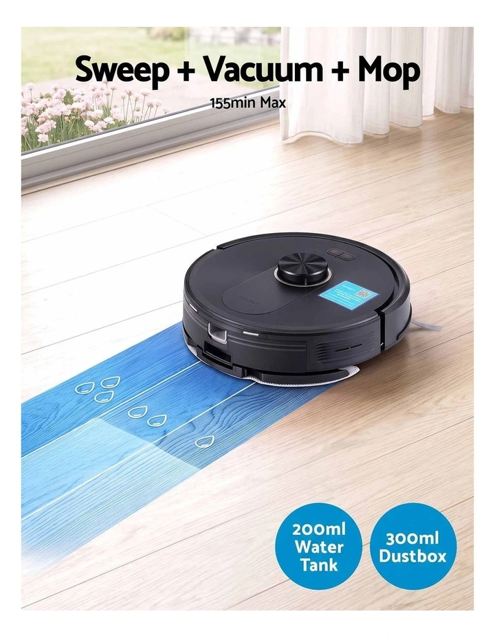 DEVANTI Robot Vacuum and Mop, Self-Empty APP Control 6000Pa LDS Laser 3in1 image 4
