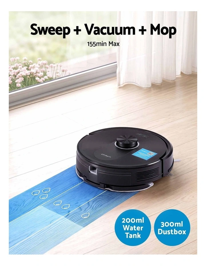 DEVANTI Robot Vacuum and Mop, APP Control 6000Pa LDS Laser 3-in-1 Cleaning image 4