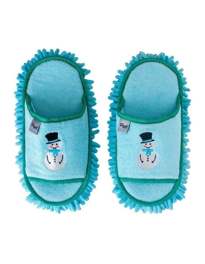 Vigar Microfibre Slipper Mop Pair Blue Snowman Home Cleaning image 2