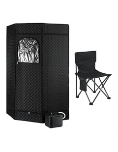 Portable Steam Sauna Tent 1000W 3L Steamer Pot in Black