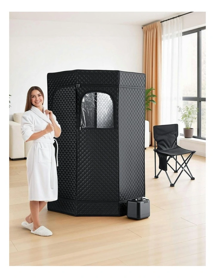 Portable Steam Sauna Tent 1000W 3L Steamer Pot in Black image 3