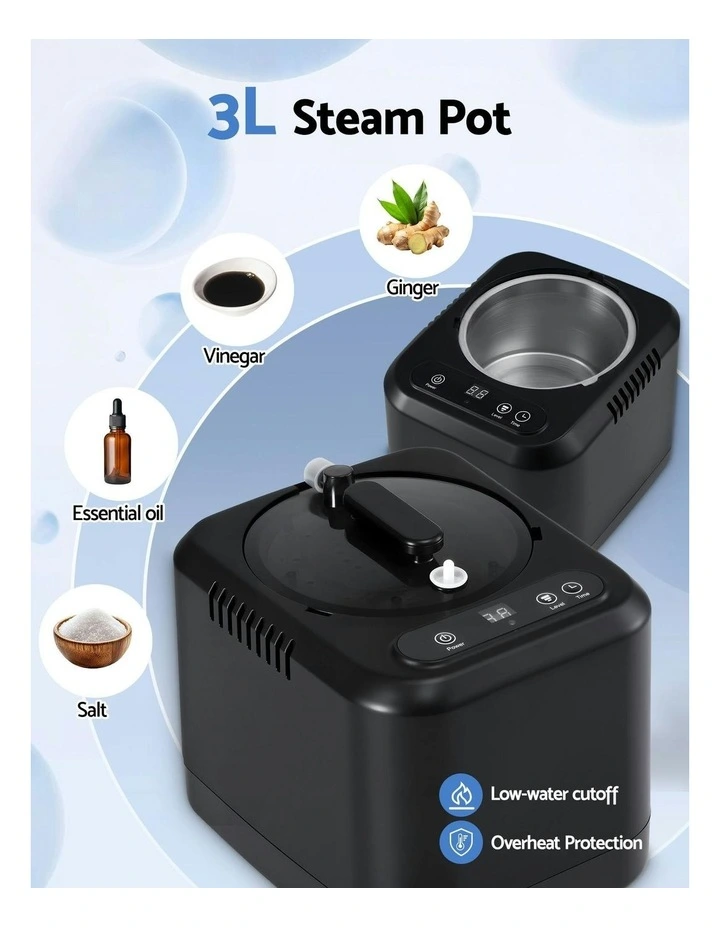 Portable Steam Sauna Tent 1000W 3L Steamer Pot in Black image 6