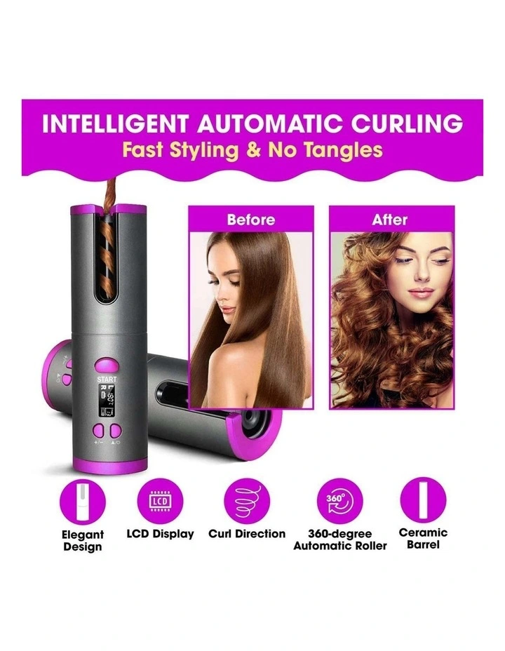 Cordless Ceramic Automatic Hair Curler image 5