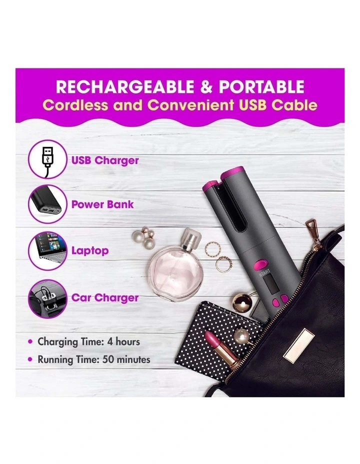 Cordless Ceramic Automatic Hair Curler image 6