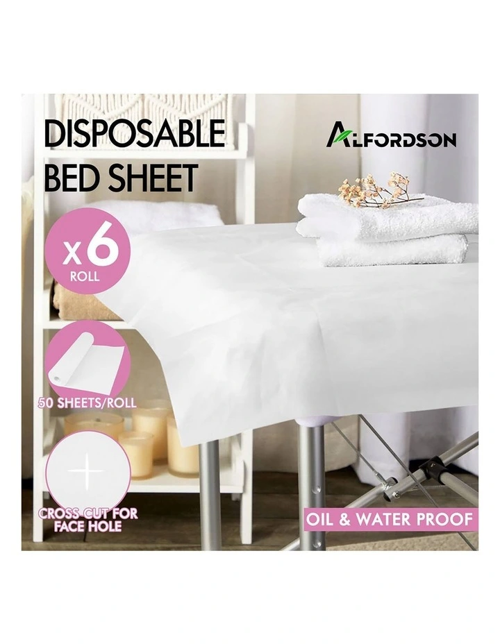 Disposable Bed Sheet 300X White image 2