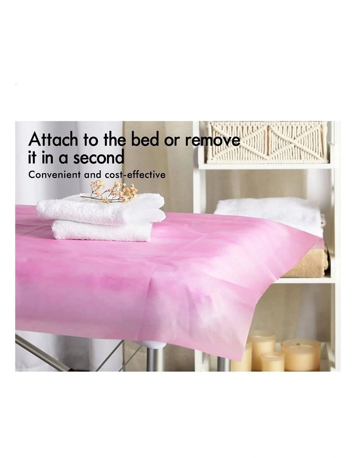 50X Disposable Bed Sheet Non-woven Massage Table Pink Cover SPA Salon image 7