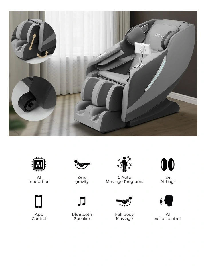 Oikiture Electric Massage Chair Heated Recliner Zero Gravity Full Body Massager image 6