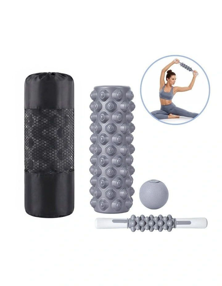 Everfit 3-in-1 Foam Roller Set for Back Pain Relief Muscle Recovery Home Gym 150kg image 1