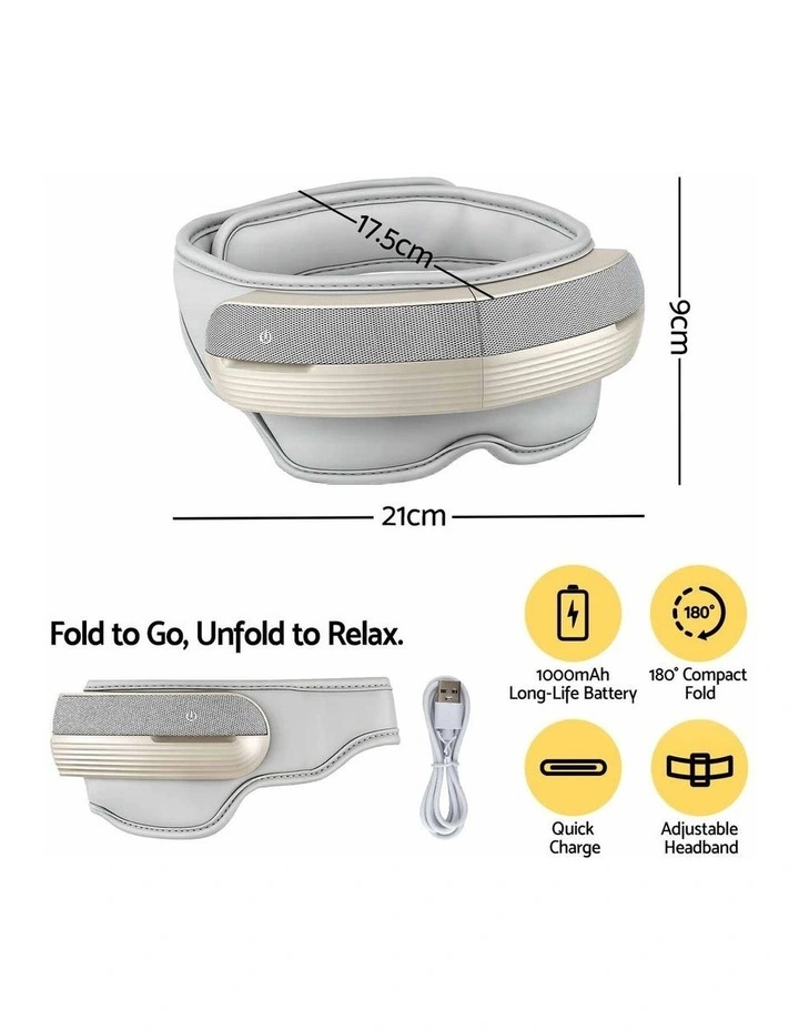 Livemor Eye & Head Massager with Heat, Air Compression, Bluetooth Music, 5 Modes image 2