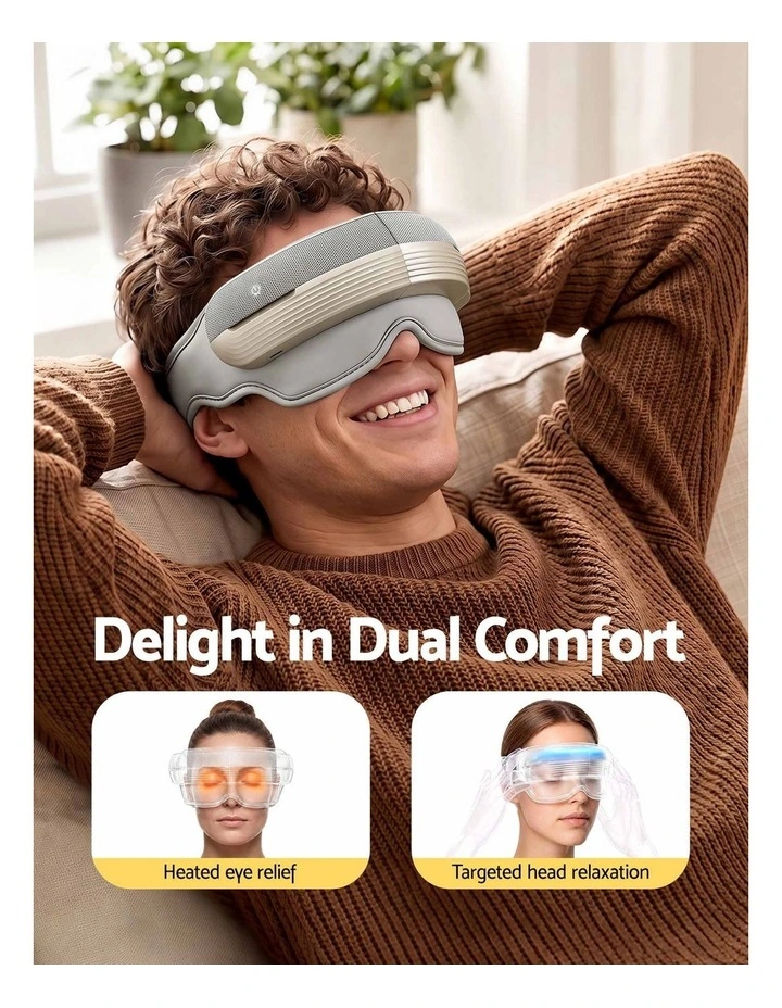 Livemor Eye & Head Massager with Heat, Air Compression, Bluetooth Music, 5 Modes image 4