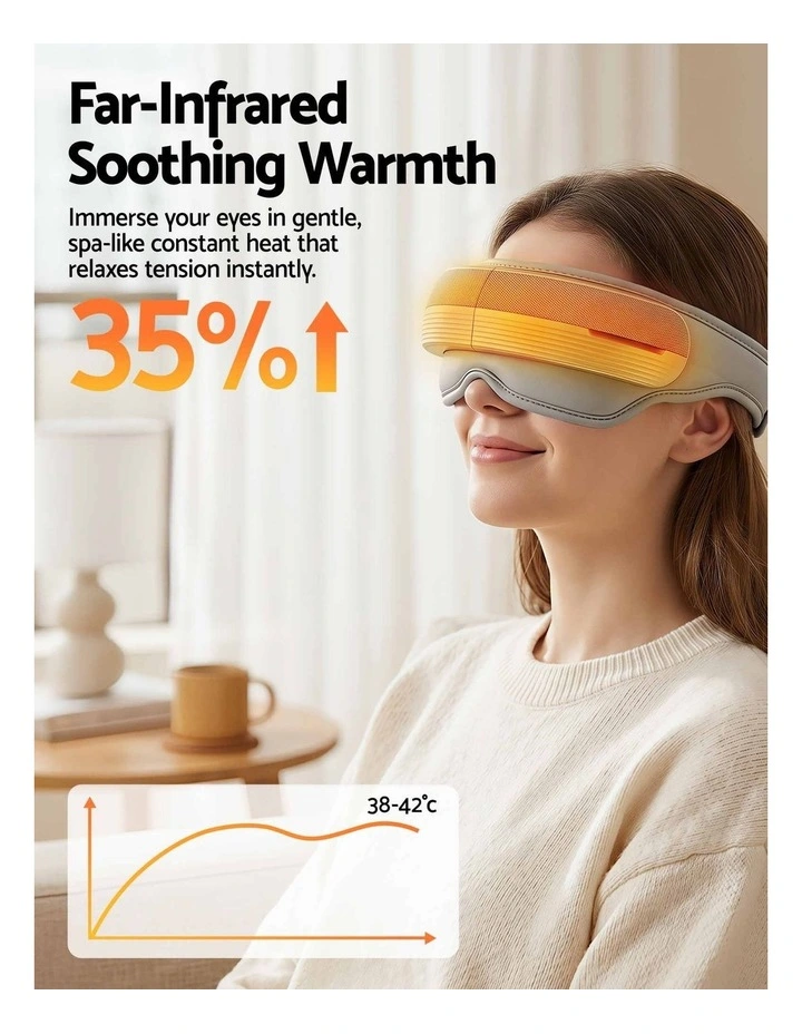 Livemor Eye & Head Massager with Heat, Air Compression, Bluetooth Music, 5 Modes image 5