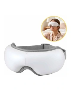 Livemor Electric Eye Massager with Heat, Vibration, Bluetooth Music, Foldable White