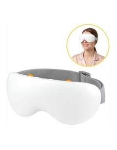 Livemor Eye Massager with Heat & Cooling, Bluetooth, 12 Vibration Nodes, Timer White