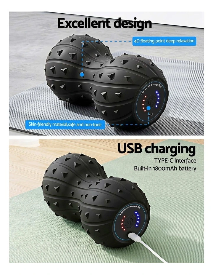 Everfit Electric Peanut Massage Ball 5 Levels 3000RPM Deep Tissue Type-C Rechargeable image 5