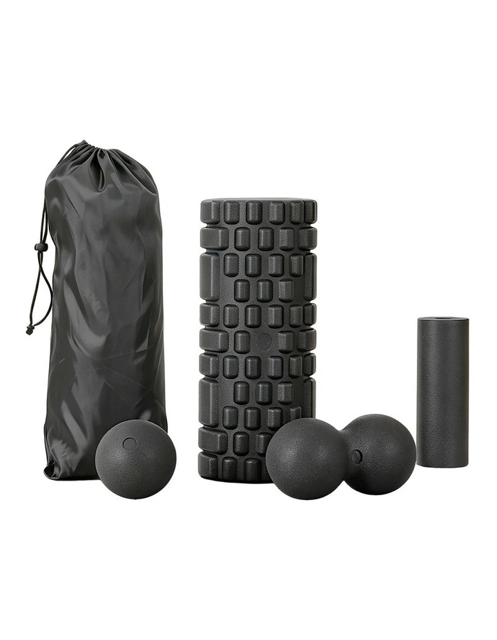 Everfit 4-in-1 Foam Roller Set Grid Massager Deep Tissue with Storage Bag 150kg image 1