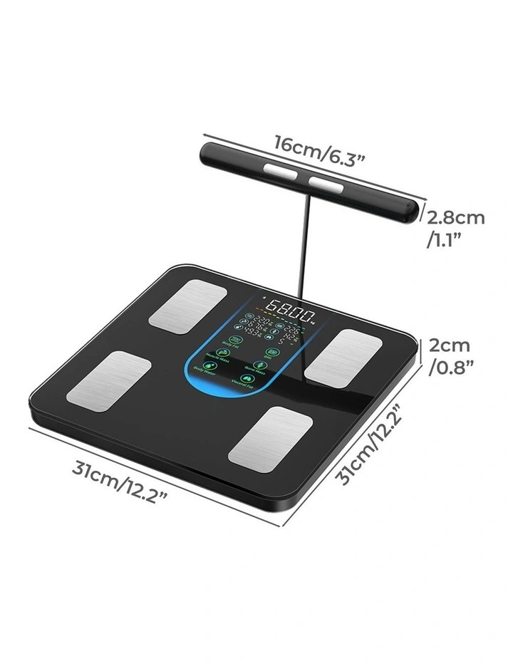 Centra Smart Scale for Body Fat Bathroom Digital Pregnancy BMI Monitor Bluetooth image 3