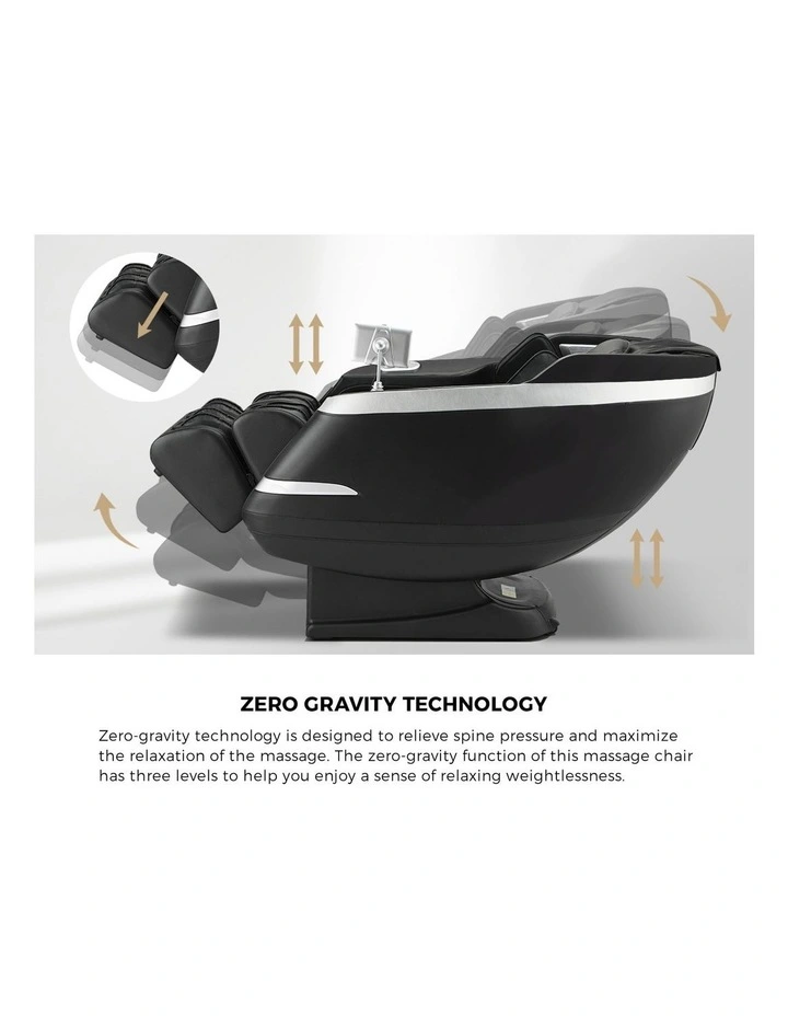 Oikiture 4D Electric Massage Chair Recliner SL Track  Heated Black image 7