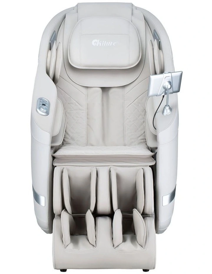 Oikiture 4D Electric Massage Chair Recliner SL Track  Heated Beige image 2