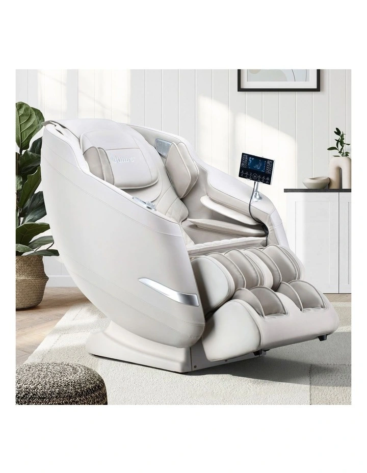 Oikiture 4D Electric Massage Chair Recliner SL Track  Heated Beige image 4