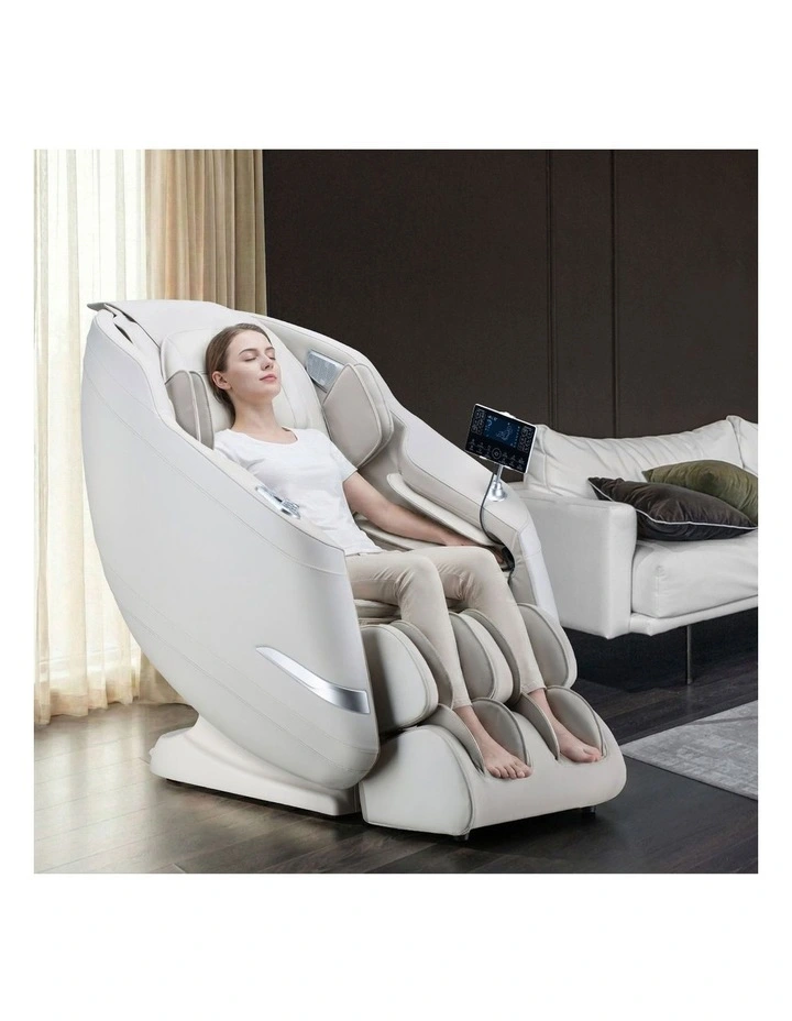 Oikiture 4D Electric Massage Chair Recliner SL Track  Heated Beige image 5