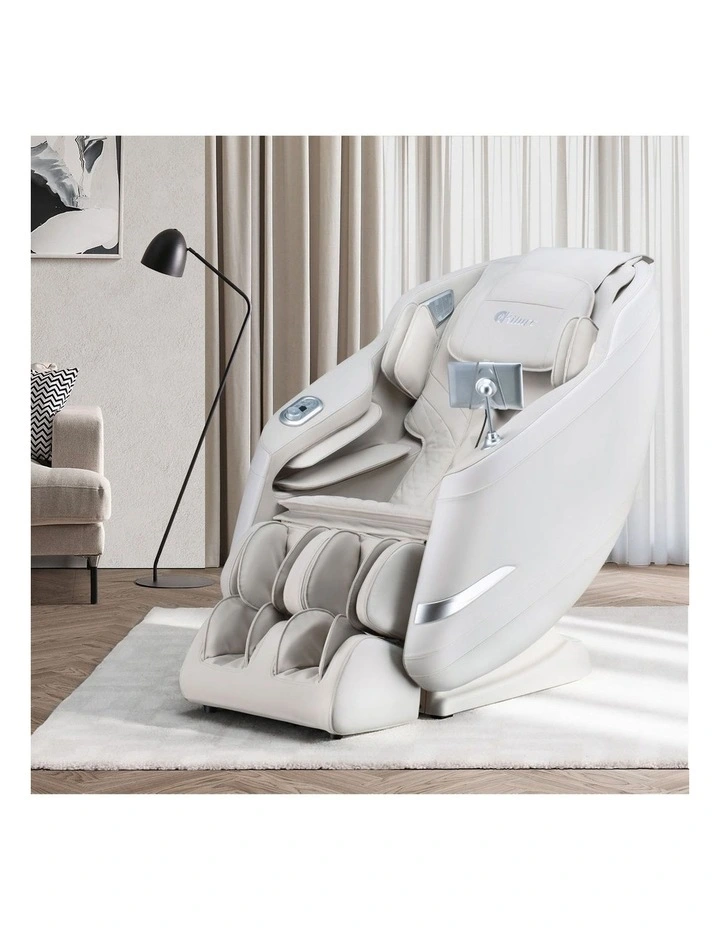 Oikiture 4D Electric Massage Chair Recliner SL Track  Heated Beige image 7