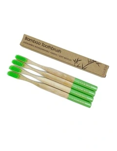 Bamboo toothbrushes light green