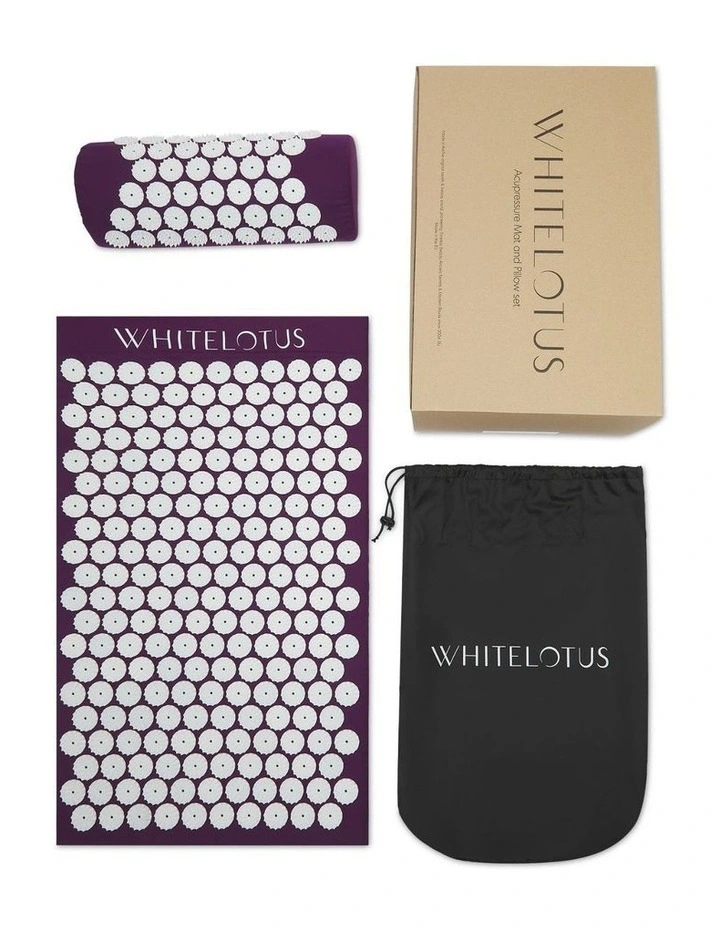 White Lotus Premium Acupressure Mat & Pillow Set image 3