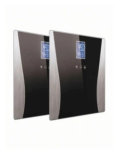SOGA 2 Pack Wireless Body Fat Scales - Black