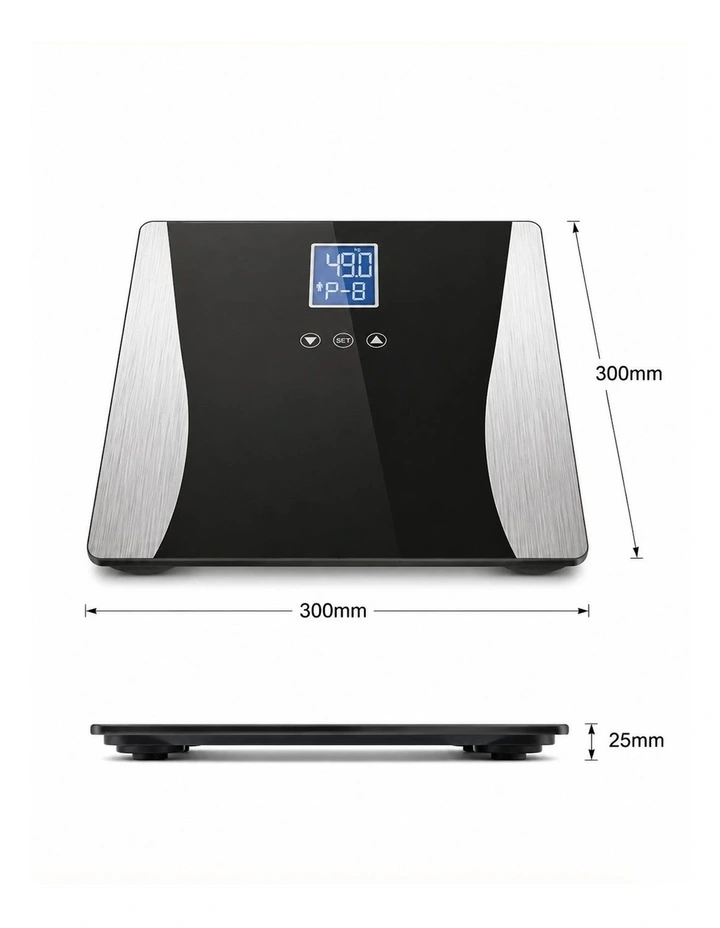 SOGA 2 Pack Wireless Body Fat Scales - Black image 3