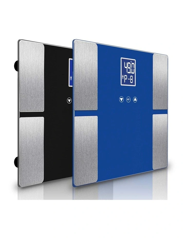 SOGA 2 Pack Digital Body Fat Scales - Black and Blue image 1