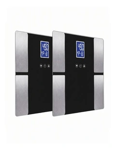 SOGA 2 Pack Digital Body Fat Scales - Black