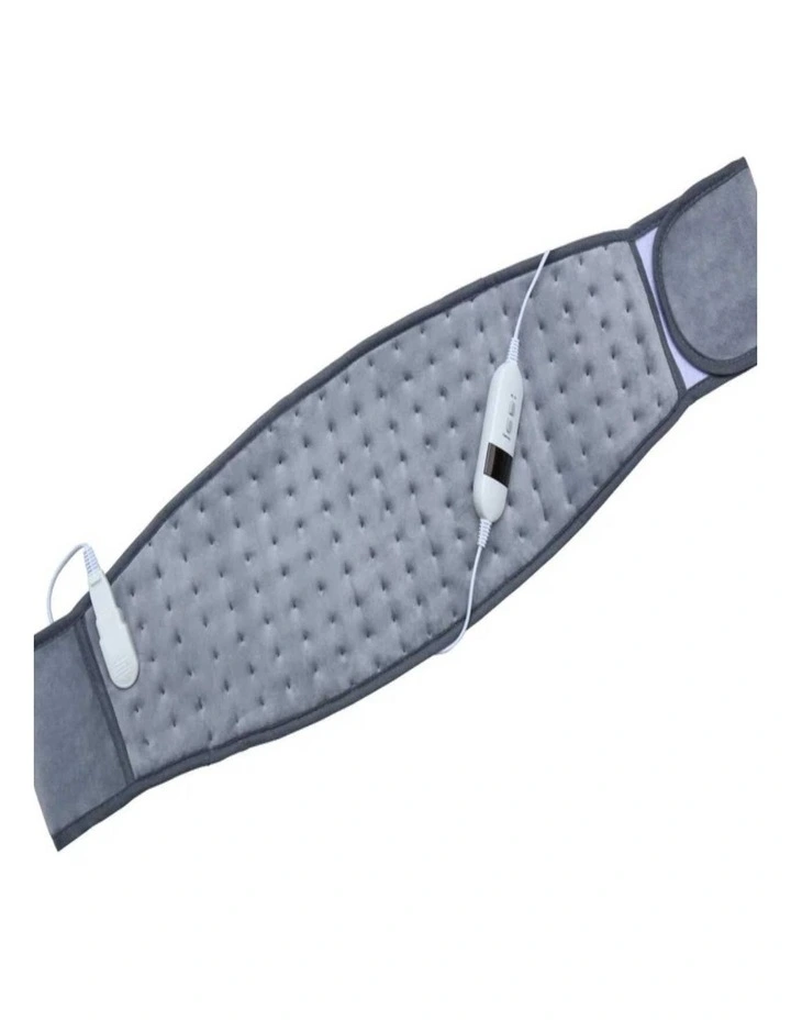 Grey Heating Pad Abdominal Back Warm Belt Adjustable Electric Heat Therapy Wrap image 1
