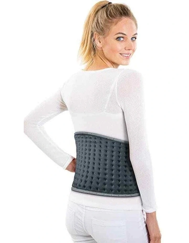 Grey Heating Pad Abdominal Back Warm Belt Adjustable Electric Heat Therapy Wrap image 3