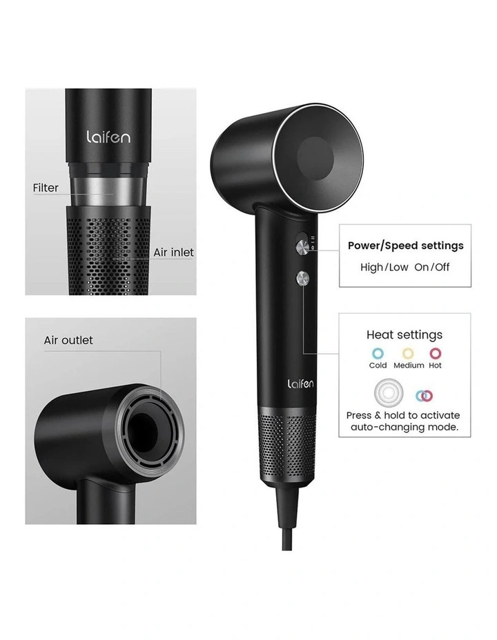 Laifen Swift Special High Speed Hair Dryer - Matte Black image 4
