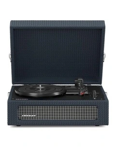 Voyager Bluetooth Portable Turntable in Navy