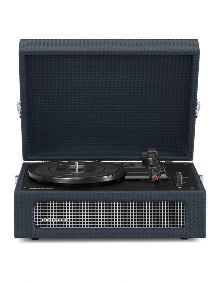 Voyager Bluetooth Portable Turntable in Navy image 1