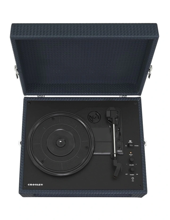 Voyager Bluetooth Portable Turntable in Navy image 3