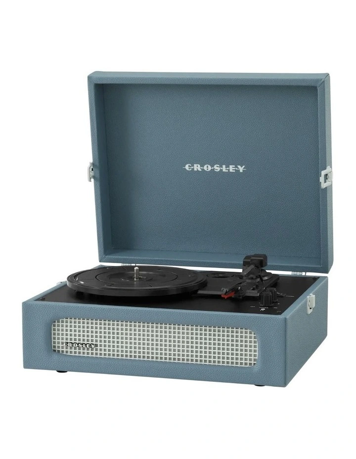 Voyager Bluetooth Portable Turntable And Asheville Stand Bundle in Blue image 2