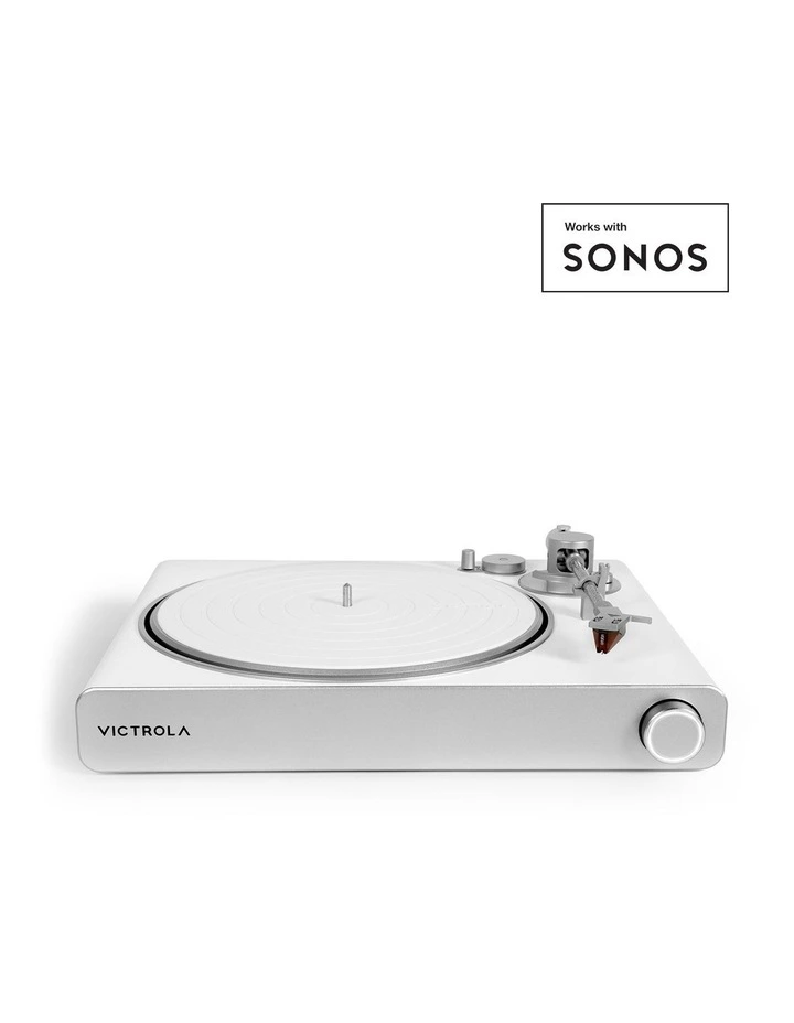 Stream Pearl Wi-Fi And Bluetooth Turntable in White image 1