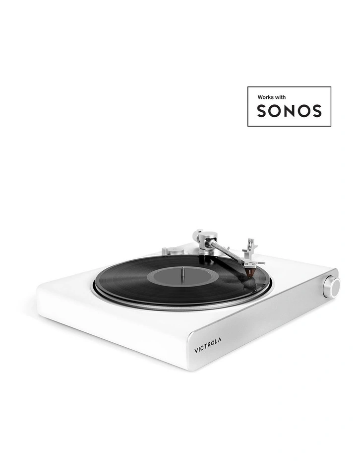 Stream Pearl Wi-Fi And Bluetooth Turntable in White image 2
