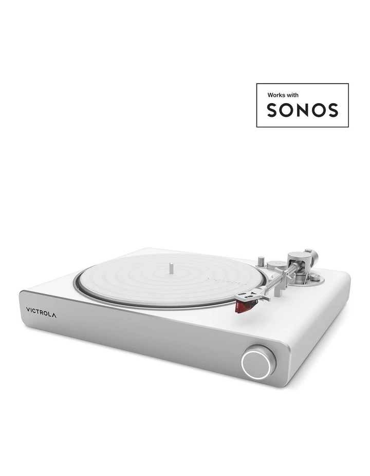 Stream Pearl Wi-Fi And Bluetooth Turntable in White image 3